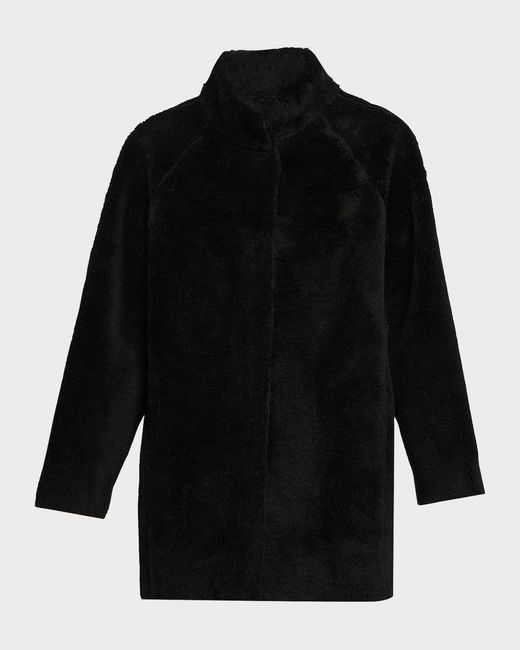 AEXAE Black Plush Cashmere Jacket
