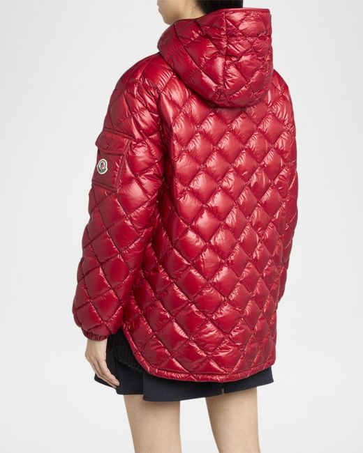 Moncler Red Short Padded Down Jacket