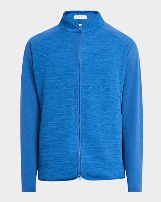 Peter Millar Blue Vista Hybrid Full-Zip Jacket for men