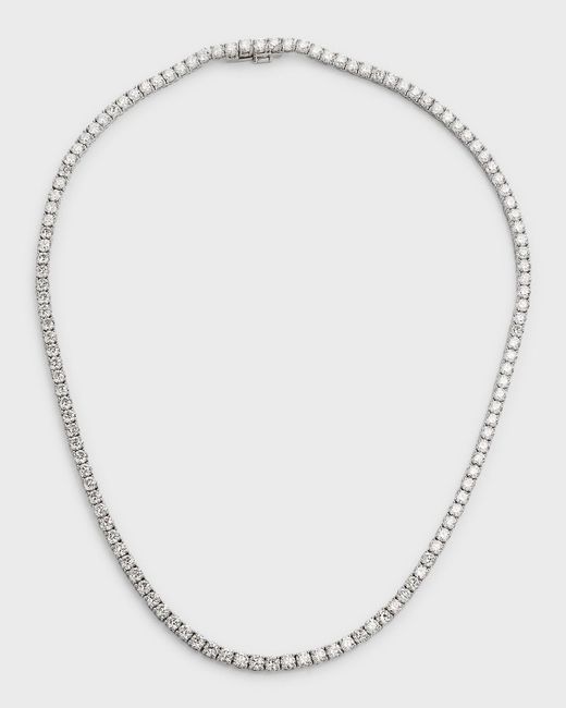 Neiman Marcus 18k White Gold Diamond Tennis Necklace