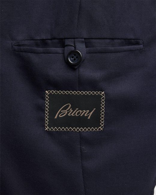 Brioni Blue Apos;S Solid Wool-Silk Blazer for men
