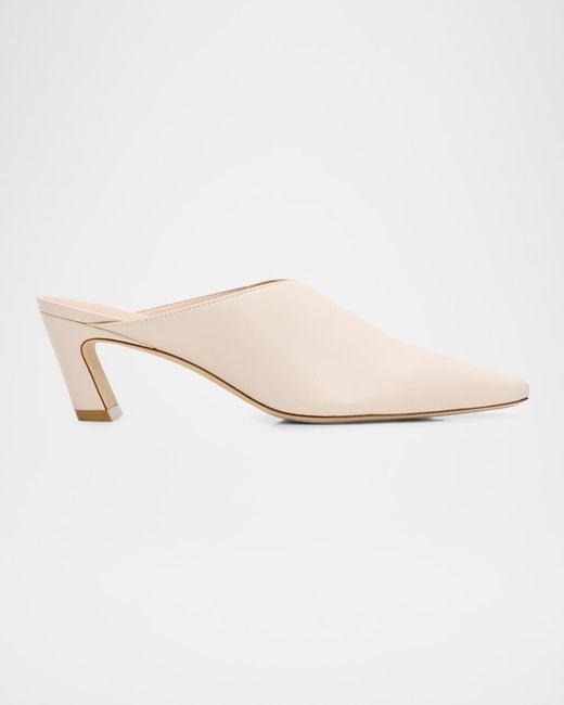 Stuart Weitzman Black 50Mm Stassi Leather Mules
