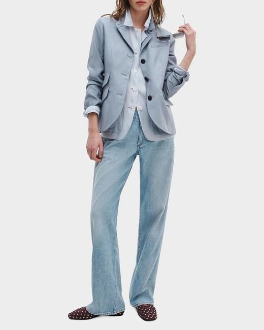 Rag & Bone Blue Slade Solid Blazer