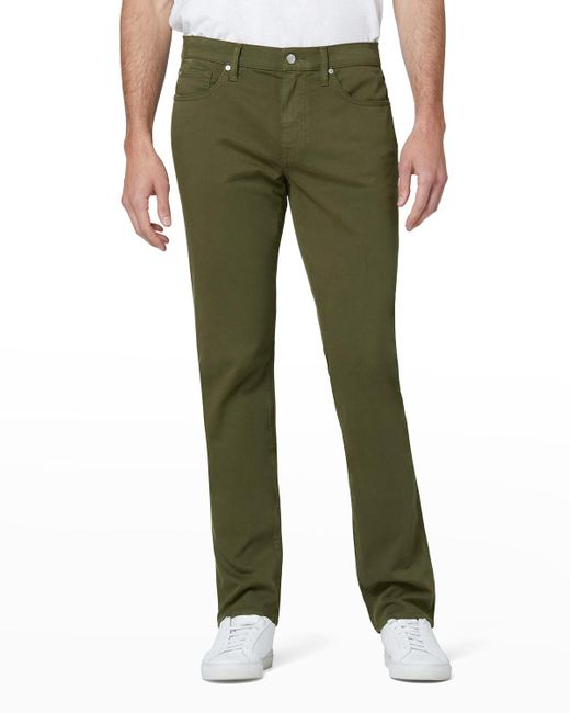 Joe's Jeans Green Brixton Slim-Straight Sateen Twill Pants for men