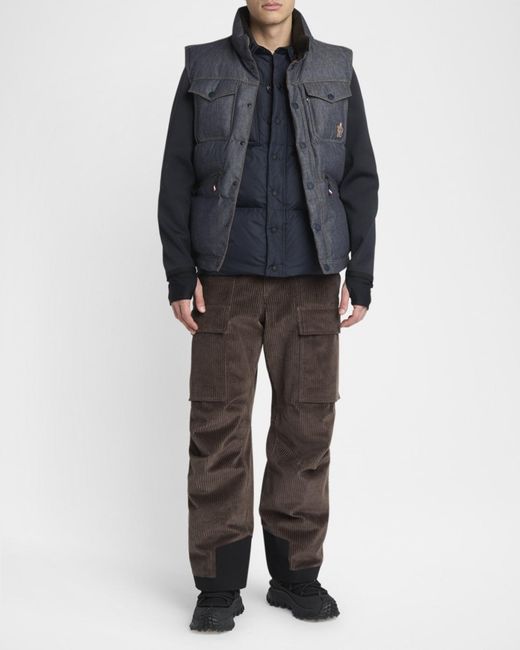 Moncler Blue Apos;S Down Knit Combo Jacket for men