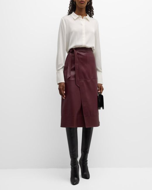Kobi Halperin White Larissa Split-Cuff Button-Down Blouse