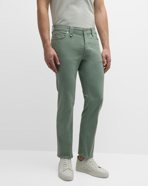 Brioni Green Cotton-stretch 5-pocket Pants for men