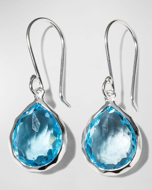 Ippolita Blue Mini Teardrop Earrings In Sterling Silver