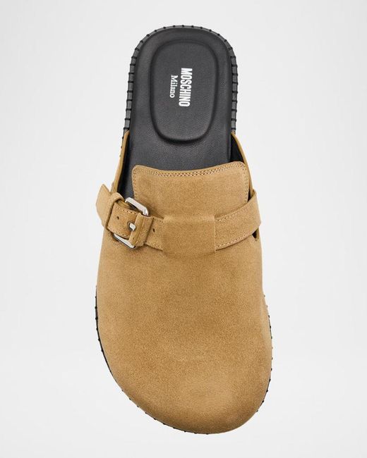 Moschino White Apos;S Suede Mules for men