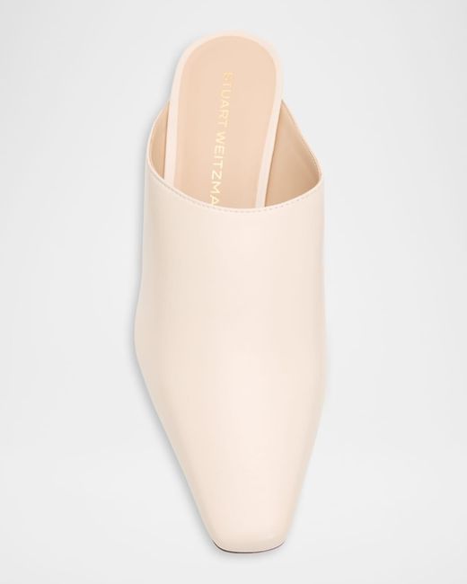 Stuart Weitzman Black 50Mm Stassi Leather Mules