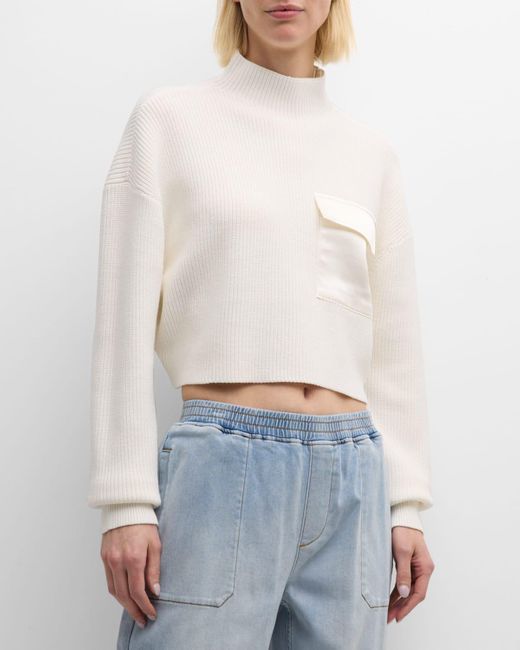SER.O.YA White Donna Cropped Sweater
