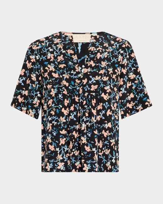 Ulla Johnson Multicolor Calla Short-Sleeve Top