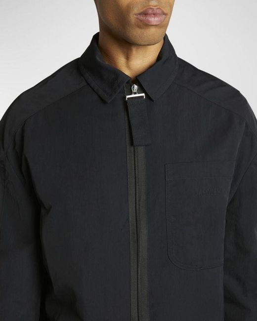 Jacquemus Black Apos;S Linu Nylon Jacket for men