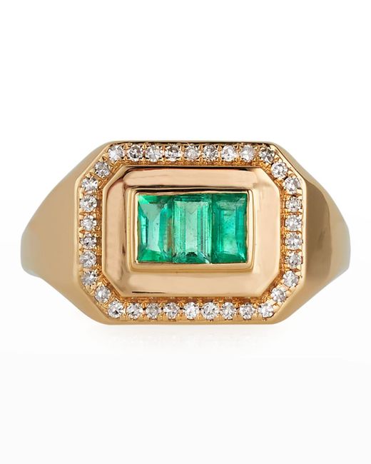 Kastel Jewelry Multicolor Champion Emerald Ring, Size 4