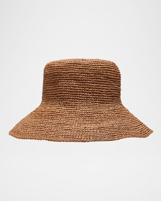 Rag & Bone Brown Jade Raffia Bucket Hat