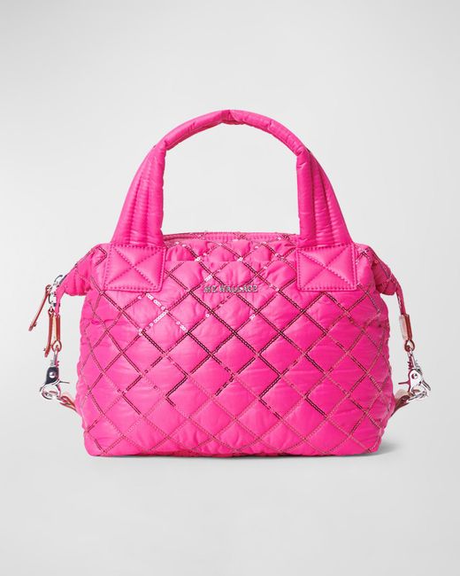 MZ Wallace Sutton Deluxe Small Nylon Crossbody Bag in Pink Lyst