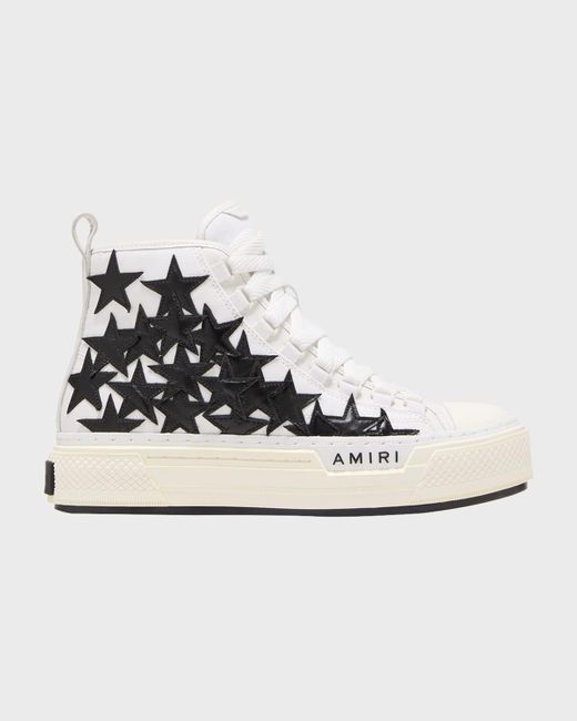 Amiri White Bicolor Stars High-Top Court Sneakers