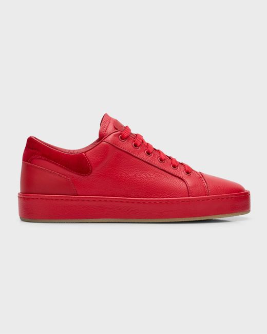 Giuseppe Zanotti Red Gz-City Tonal Leather Low-Top Sneakers for men