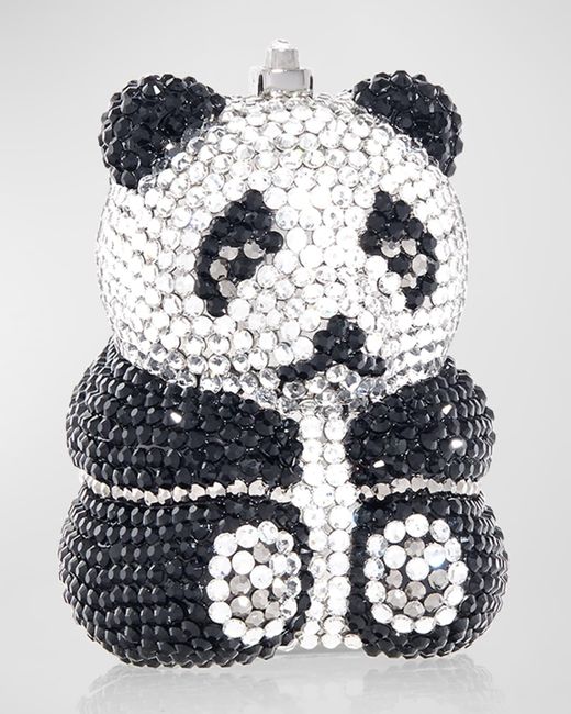 Judith Leiber Blue Ling Panda Crystal Pillbox