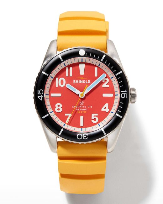 Shinola Gray The Duck 42mm 2-strap Watch Gift Set for men