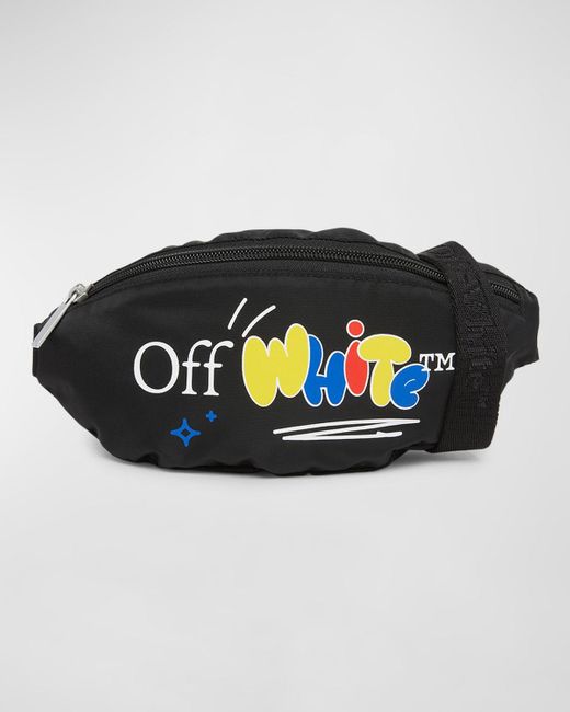 Off-White c/o Virgil Abloh Black Girl's Funny Logo-print Belt Bag