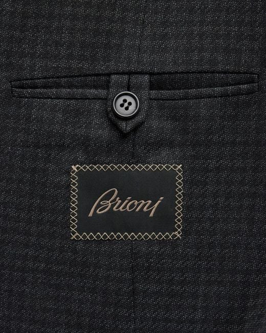 Brioni Black Apos;S Wool Houndstooth Suit for men