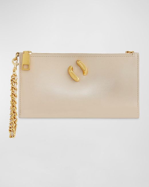 Rebecca Minkoff Natural Infinity Chain Leather Wristlet