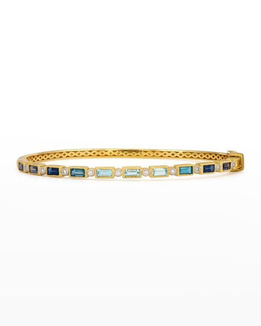 Jude Frances Multicolor Diamond Bracelet With Iolite And Sapphire Baguettes