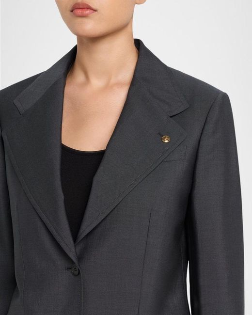 Versace Blue Single-Breasted Jacket