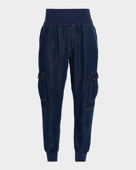 Cinq À Sept Blue Giles Denim Jogger Pants