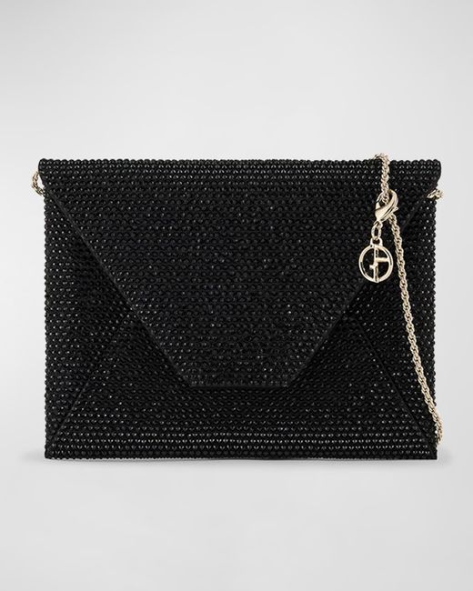 EMPORIO ARMANI Embossed faux leather clutch | THE OUTNET