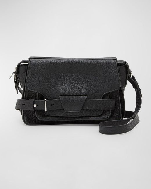 Proenza Schouler Black Beacon Saddle Leather Crossbody Bag