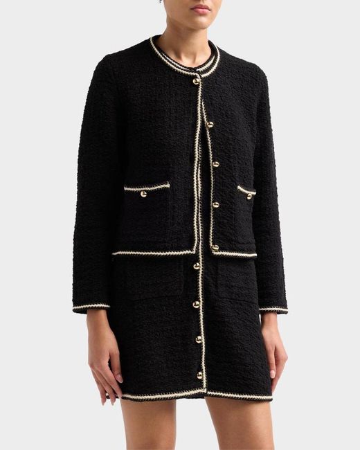 Jonathan Simkhai Black Anouk Cotton Button-Front Jacket