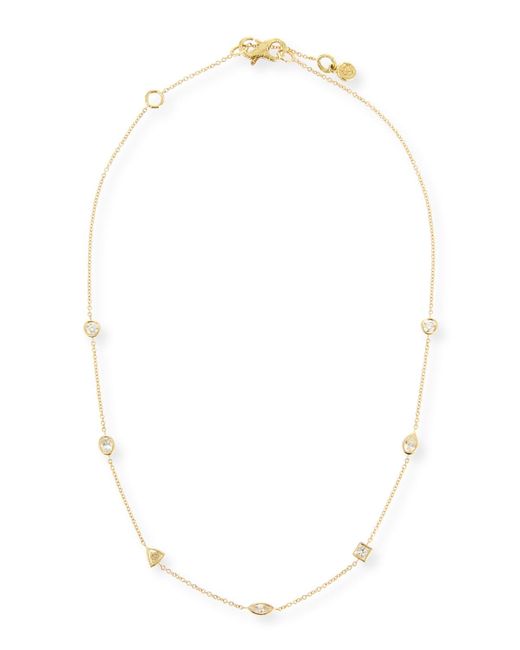 Dominique Cohen White 18k Gold Mixed Diamond Choker Necklace
