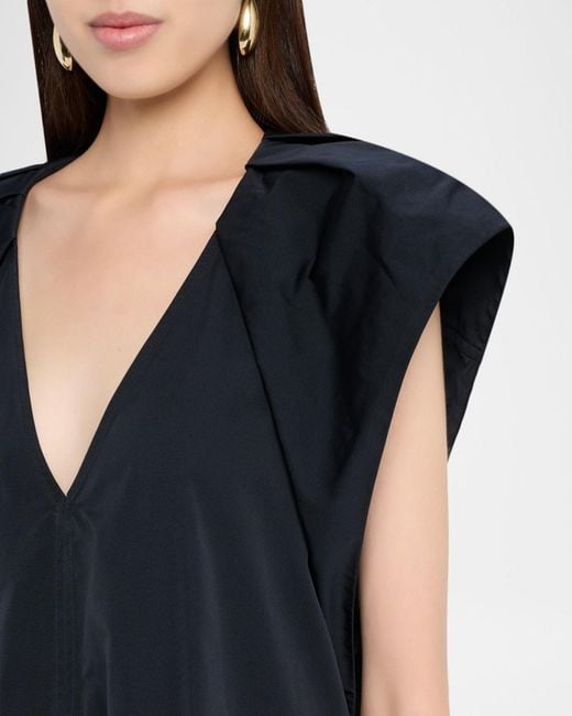 A.L.C. Ember V-Neck Mini Dress in Black | Lyst