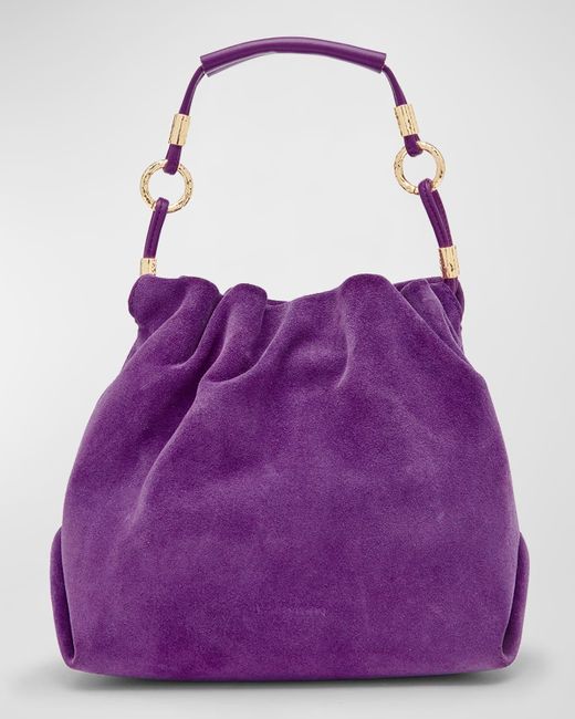 Ulla Johnson Purple Remy Mini Suede Shoulder Bag