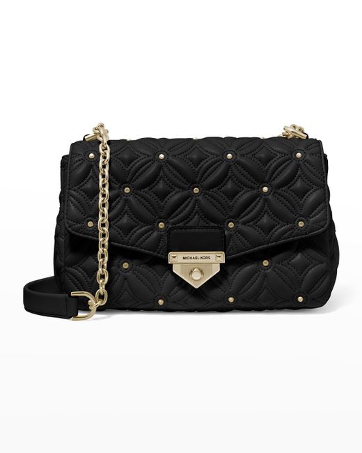 MICHAEL Michael Kors Soho Large Flower Quilted Chain Shoulder Bag in ...