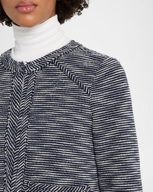 Rag & Bone Gray Clarice Striped Woven Jacket