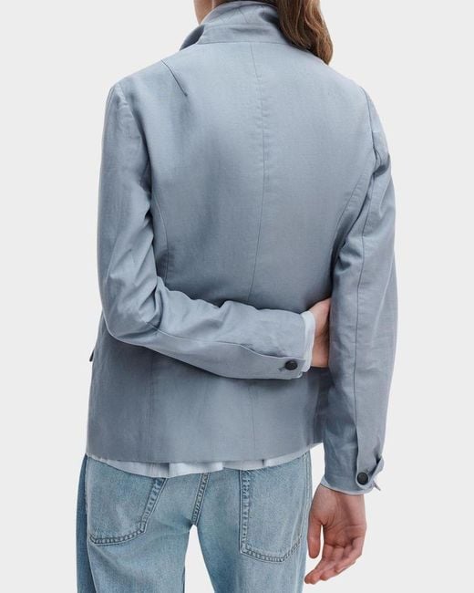 Rag & Bone Blue Slade Solid Blazer