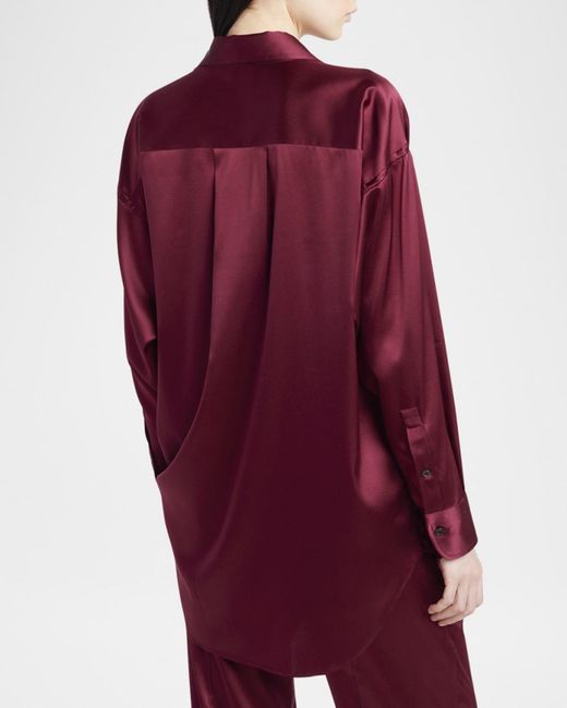 Tom Ford Red Button-Down Silk Shirt