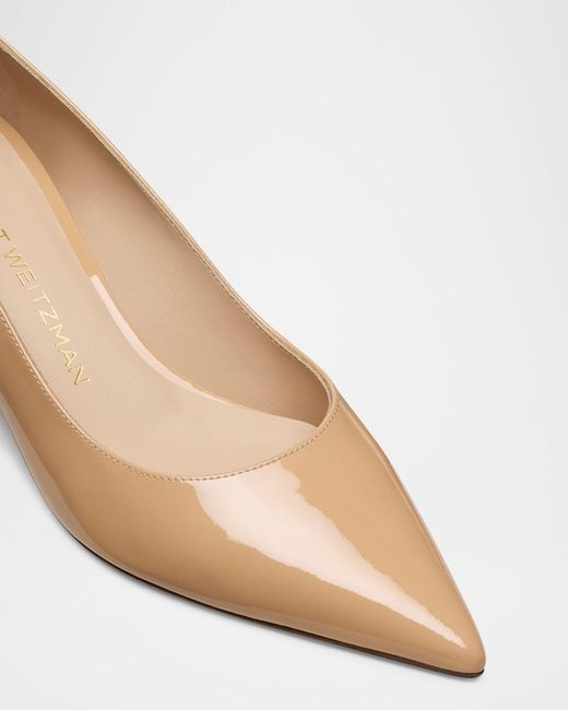 Stuart Weitzman Natural Stuart Power Block-Heel Pumps