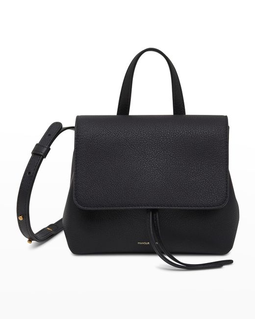 Mansur Gavriel Black Lady Mini Soft Leather Messenger Bag
