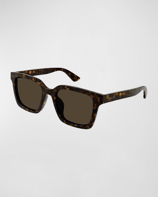 Gucci Black Plastic Rectangle Sunglasses for men