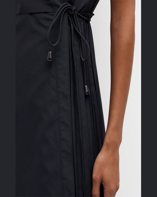 Tanya Taylor Blue Shivon Cap-Sleeve Midi Wrap Dress