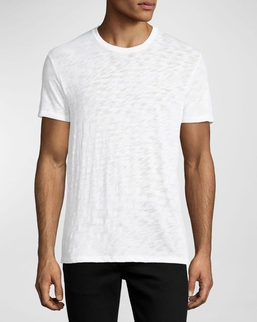 ATM White Slub Jersey Crewneck T-Shirt for men