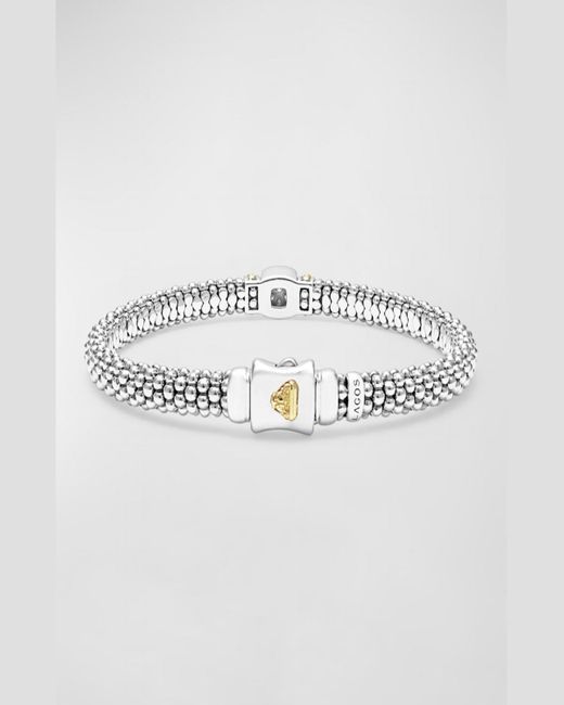 Lagos Metallic Rittenhouse Sterling Silver Diamond Rope Bracelet