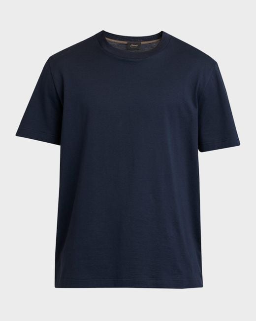 Brioni White Cotton Crewneck T-Shirt for men