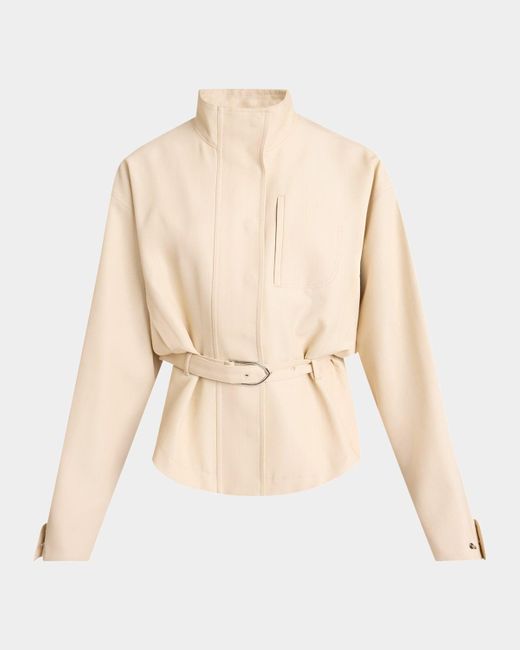 Jacquemus Natural Ciro Belted Wool-Blend Jacket