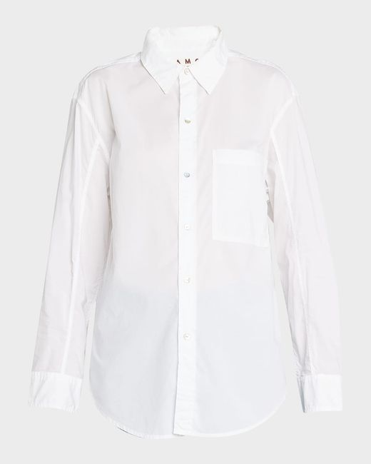 Amo Denim White Ruth Oversized Button-Front Shirt