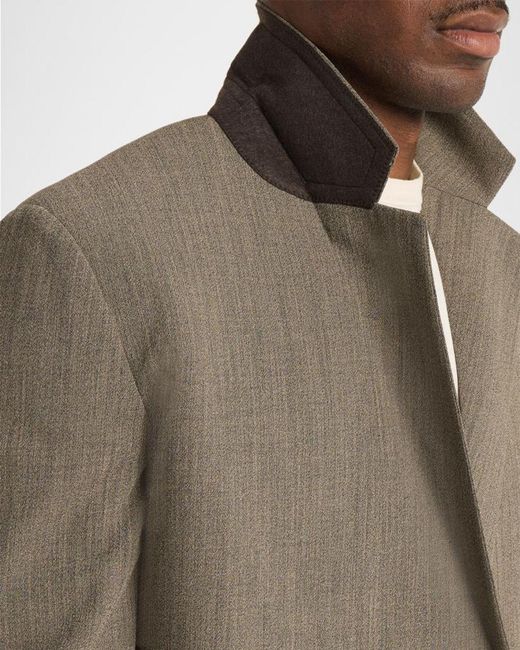 The Row Natural Apos;S Devlin Wool Concealed-Front Blazer